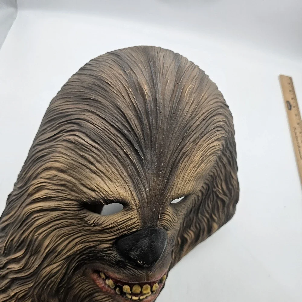 Star Wars Chewbacca Mask Lucasfilm Brown‎ Latex Adult Costume Made In Mexico